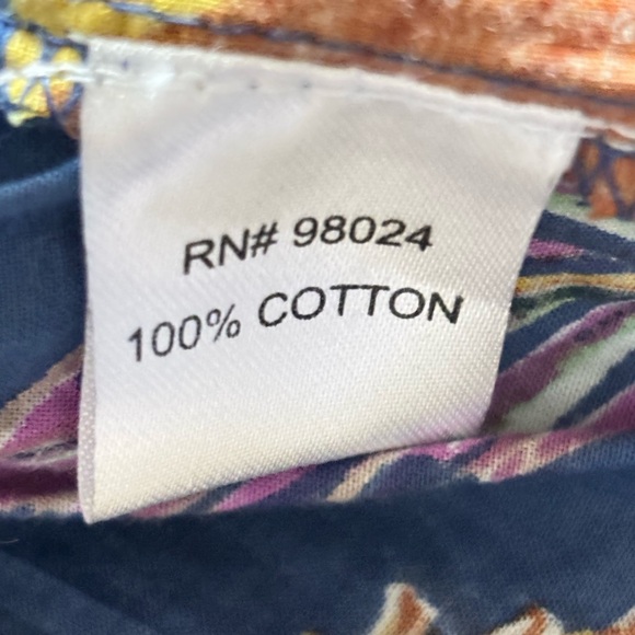 House of Harlow 1960 Blue and Orange Ruffled Floral Dress. - Picture 12 of 12